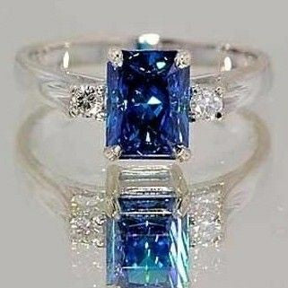 Vintage Bright Blue Ring-Ariette Jewelry