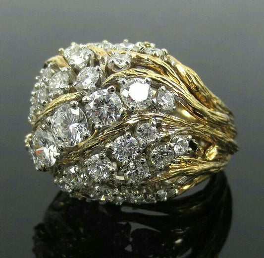 Vintage Exquisite Bright Gold Ring-Ariette Jewelry