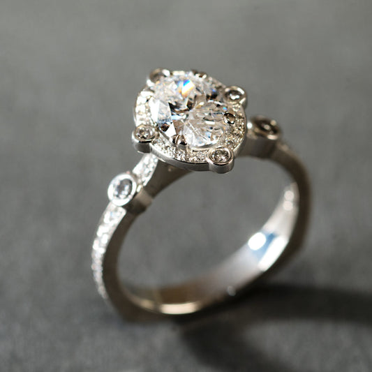 Vintage Elegant Bright Silver Ring-Ariette Jewelry