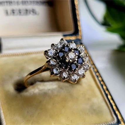 Vintage Crystal Blue Ring-Ariette Jewelry