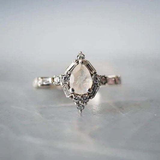 Vintage Moonstone Starlight Ring-Ariette Jewelry