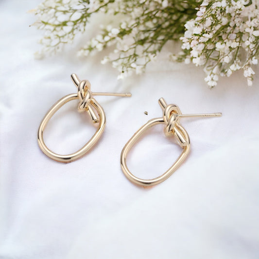 Eliora Twist Hoop Earrings-Ariette Jewelry