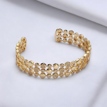 Gavriella Hexogonal Cuff Bracelet-Ariette Jewelry