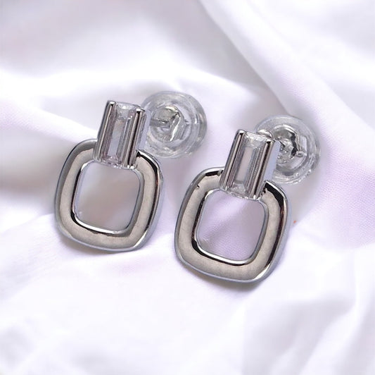 Zita Mini Square Earrings-Ariette Jewelry