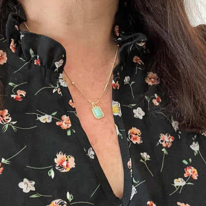 Briella Amazonite Gemstone Necklace-Ariette Jewelry