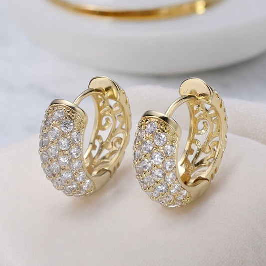 Nadia Huggie Hoop Earrings-Ariette Jewelry