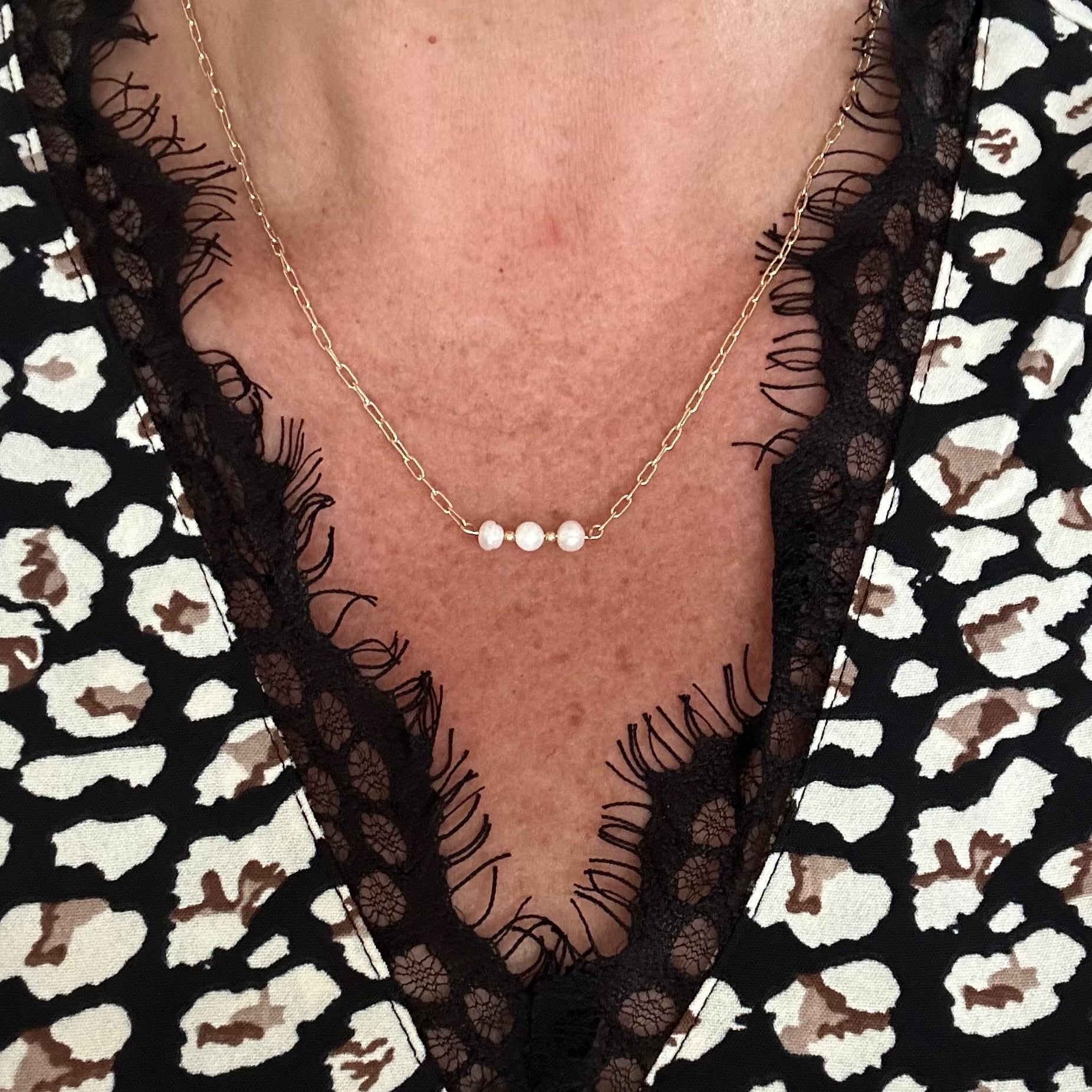 Three Wishes Pearl Necklace-Ariette Jewelry