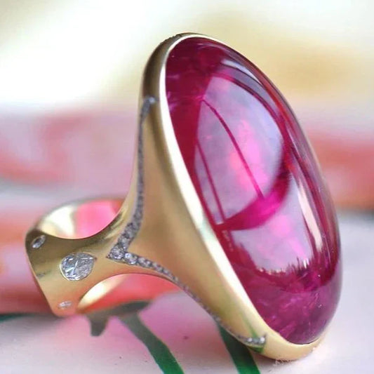 Vintage Pink Gold Ring-Ariette Jewelry