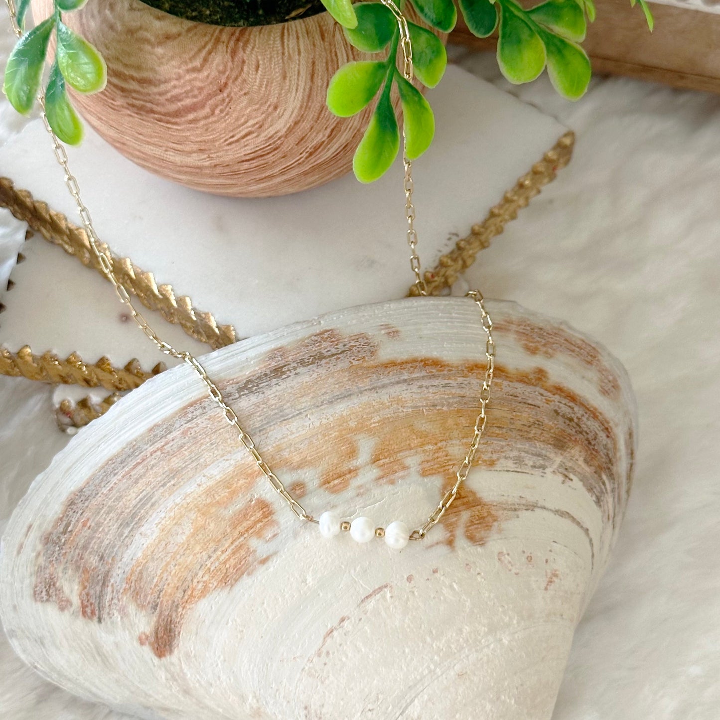 Three Wishes Pearl Necklace-Ariette Jewelry