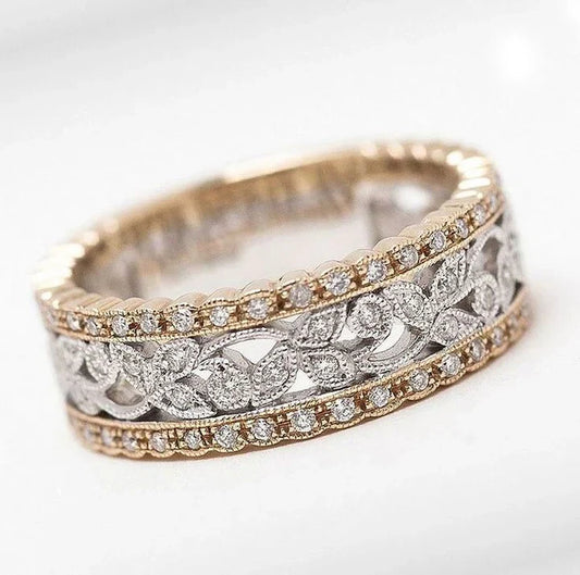 Vintage Hollow Brilliance Ring-Ariette Jewelry