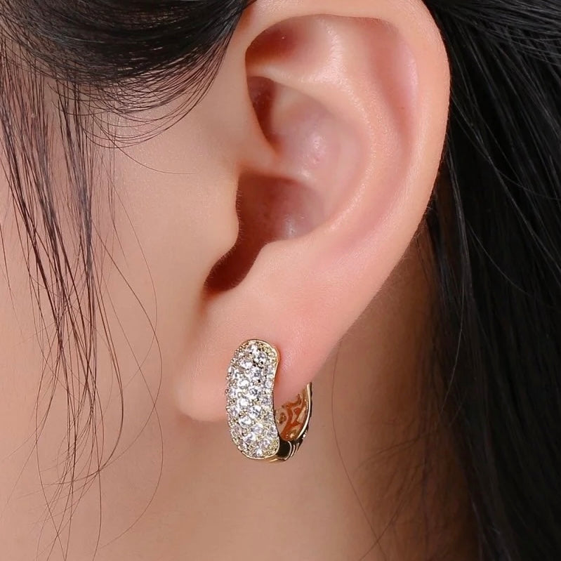 Nadia Huggie Hoop Earrings-Ariette Jewelry