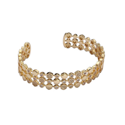 Gavriella Hexogonal Cuff Bracelet-Ariette Jewelry