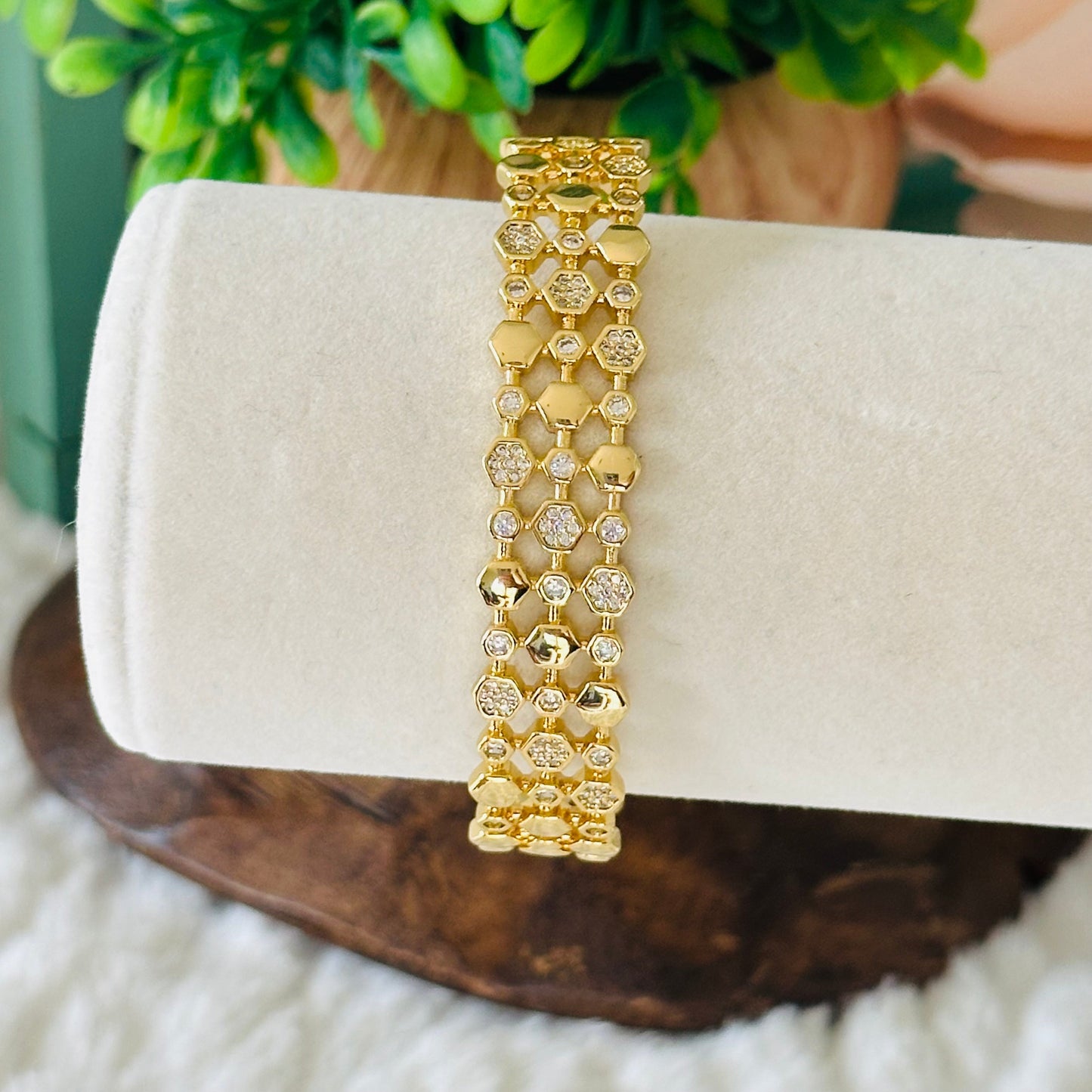 Gavriella Hexogonal Cuff Bracelet-Ariette Jewelry
