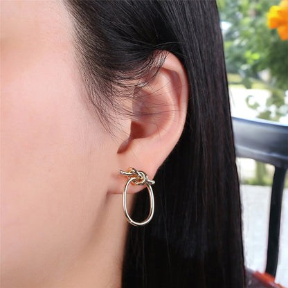 Eliora Twist Hoop Earrings-Ariette Jewelry