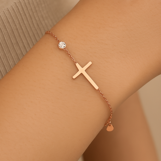 Rose Gold Spiritual Bracelet-Ariette Jewelry