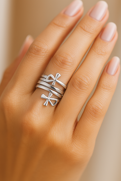 Silver Wrapped Religious Ring-Ariette Jewelry