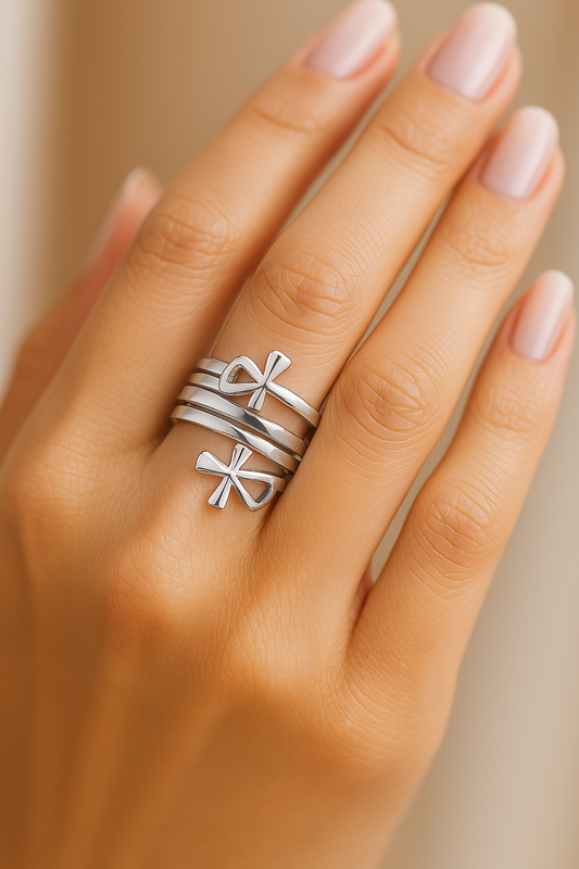 Silver Wrapped Religious Ring-Ariette Jewelry