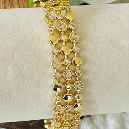 Gavriella Hexogonal Cuff Bracelet-Ariette Jewelry
