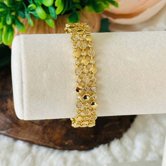 Gavriella Hexogonal Cuff Bracelet-Ariette Jewelry