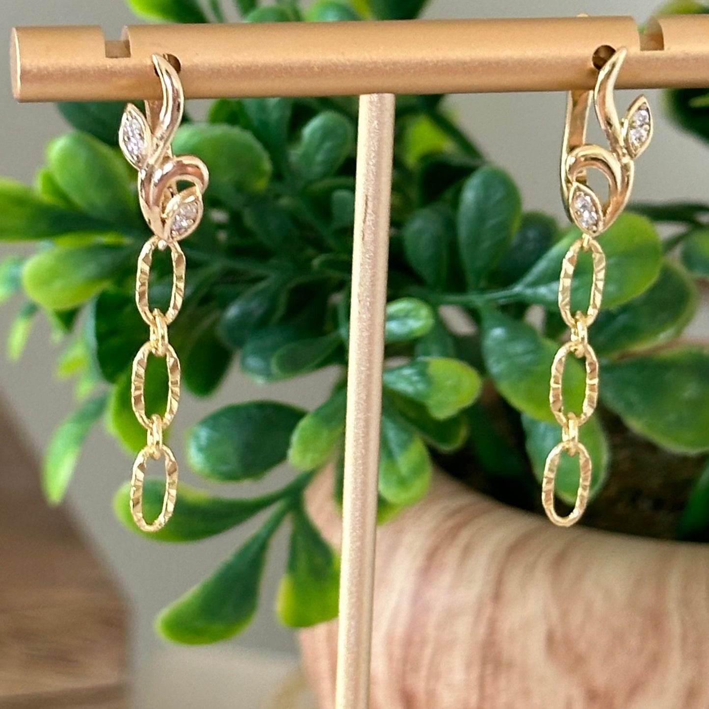 Fiore Sunburst Link Earrings-Ariette Jewelry