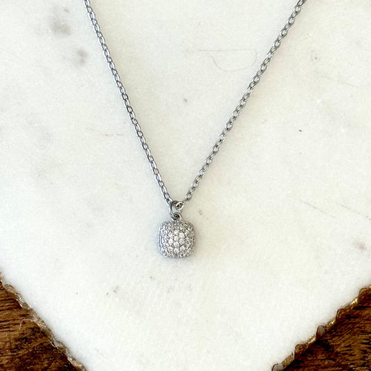 Tessa CZ Square Pendant Necklace-Ariette Jewelry