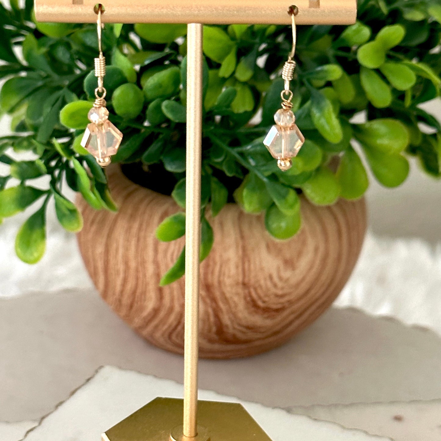 Pamina Honeycomb Glass Bead Earrings-Ariette Jewelry