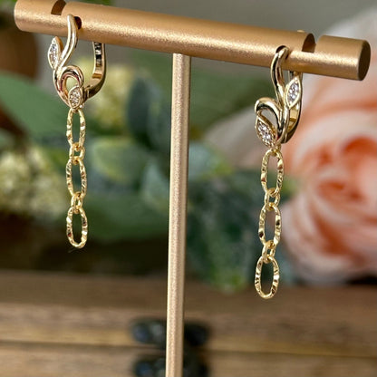 Fiore Sunburst Link Earrings-Ariette Jewelry