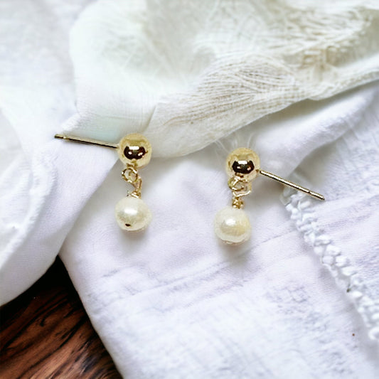 Mini Freshwater Pearl Earrings-Ariette Jewelry