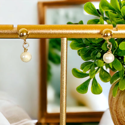 Mini Freshwater Pearl Earrings-Ariette Jewelry