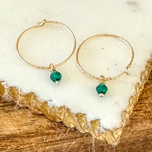 Oria Mini Sparkle Hoop Earrings-Ariette Jewelry
