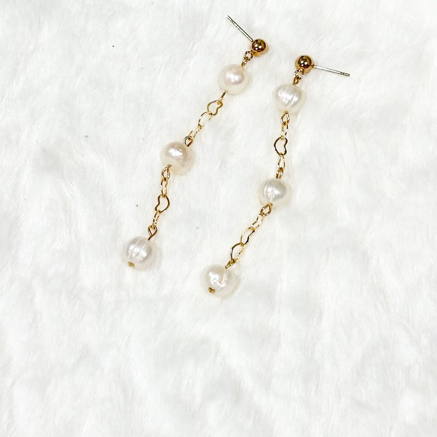 Three Wishes Pearl Dangle Earrings-Ariette Jewelry