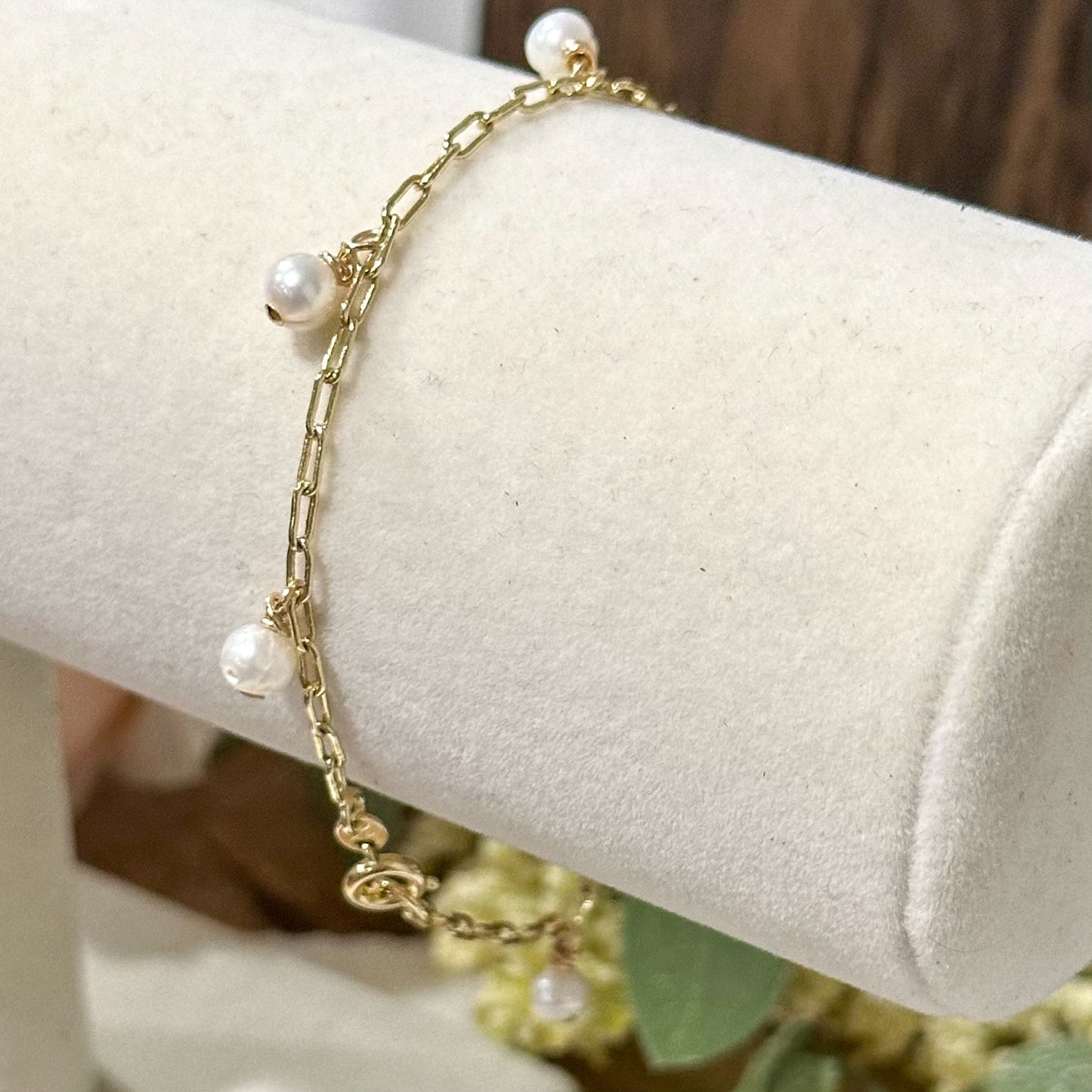 Gina Mini Pearl Charm Bracelet-Ariette Jewelry