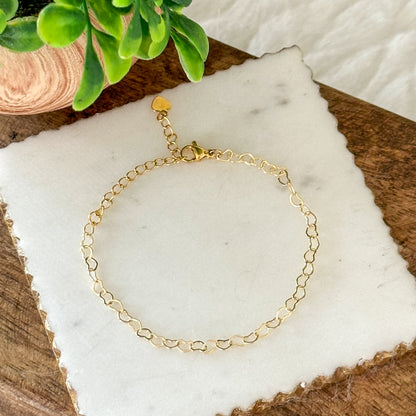 Mea Heart Links Bracelet-Ariette Jewelry