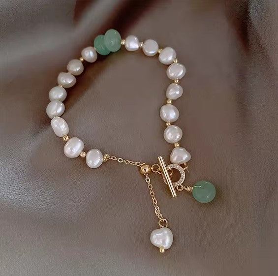 Vintage Pearl Charm Wrist Bracelet-Ariette Jewelry