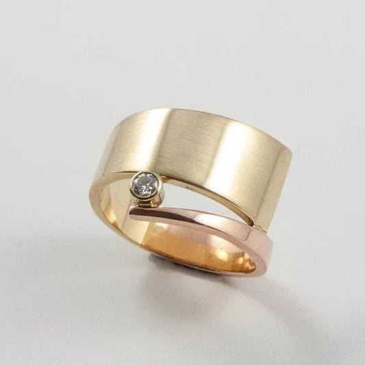 Vintage Gold Plated Rose Ring-Ariette Jewelry