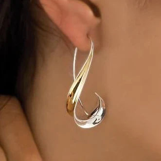 Vintage Dangling Golden Earrings-Ariette Jewelry
