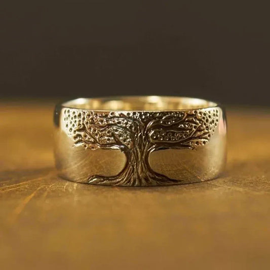 Vintage Golden Tree of Life Ring-Ariette Jewelry