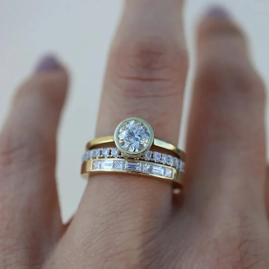 Vintage Bright Ring Set-Ariette Jewelry