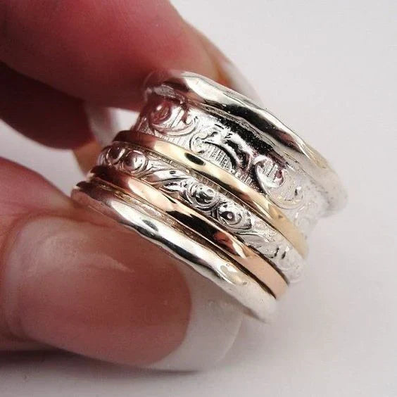 Vintage Gold & Silver Fine Ring-Ariette Jewelry