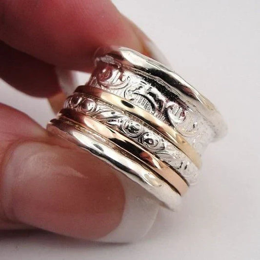 Vintage Gold & Silver Fine Ring-Ariette Jewelry