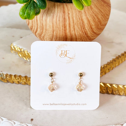 Liana Gold Dainty Drop Earrings-Ariette Jewelry