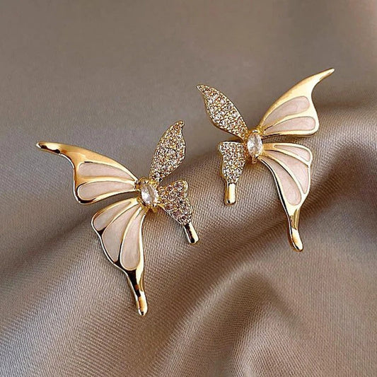 Vintage Winged Butterfly Earrings-Ariette Jewelry