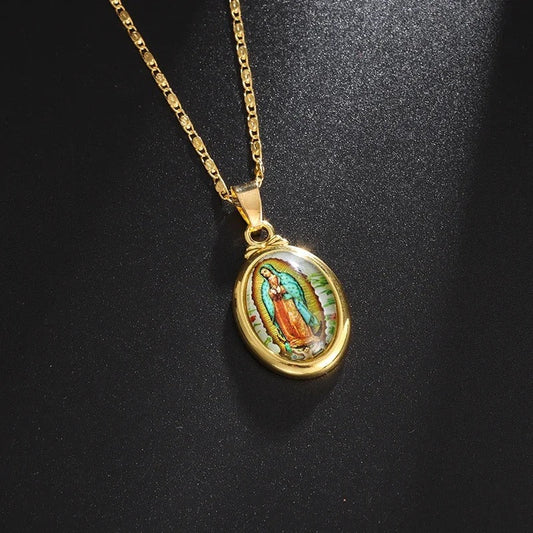 Spiritual Gold Virgin Mary Necklace-Ariette Jewelry