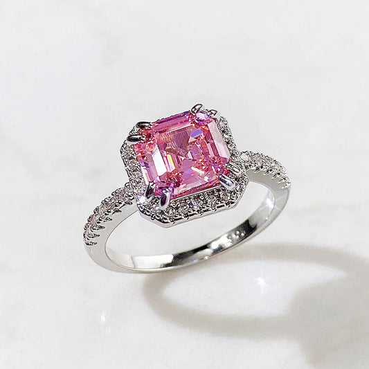 Pink Gemstone & Silver Ring-Ariette Jewelry
