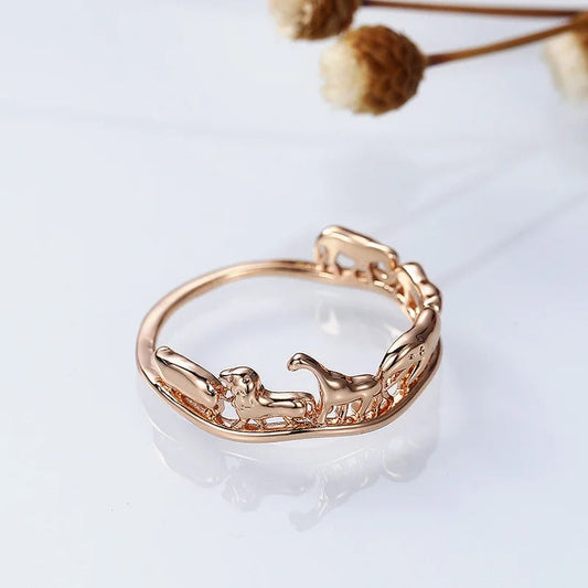 Vintage Gold Wildlife Ring-Ariette Jewelry