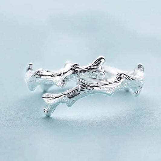 Vintage Silver Branch Adjustable Ring-Ariette Jewelry