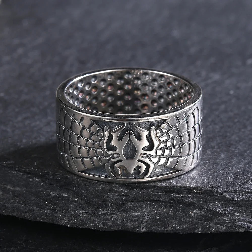 Vintage Engraved Spider Ring-Ariette Jewelry