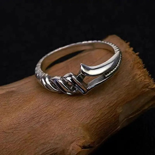 Vintage Silver Sword Adjustable Ring-Ariette Jewelry