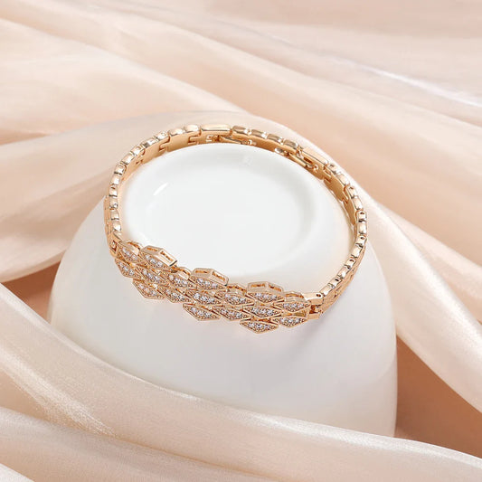 Vintage Rose Gold Crystal Bracelet-Ariette Jewelry