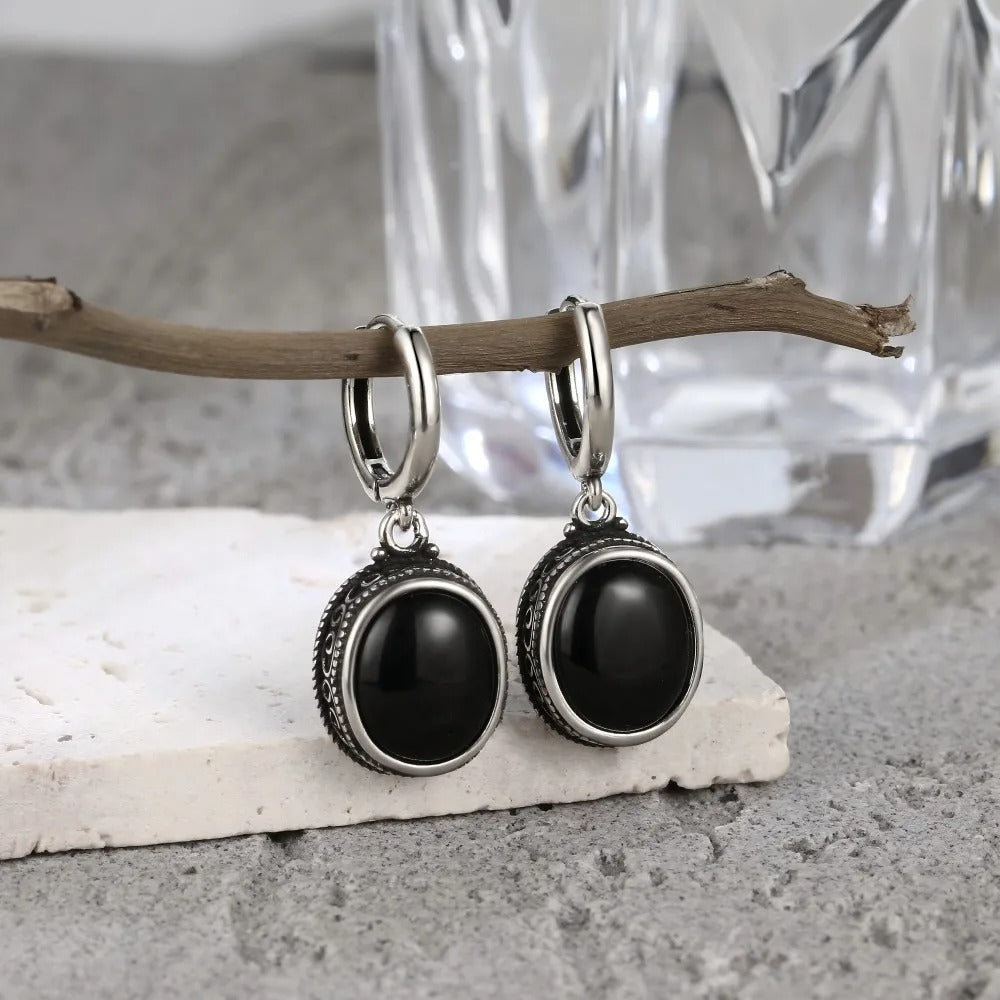 Vintage Midnight Charm Earrings-Ariette Jewelry